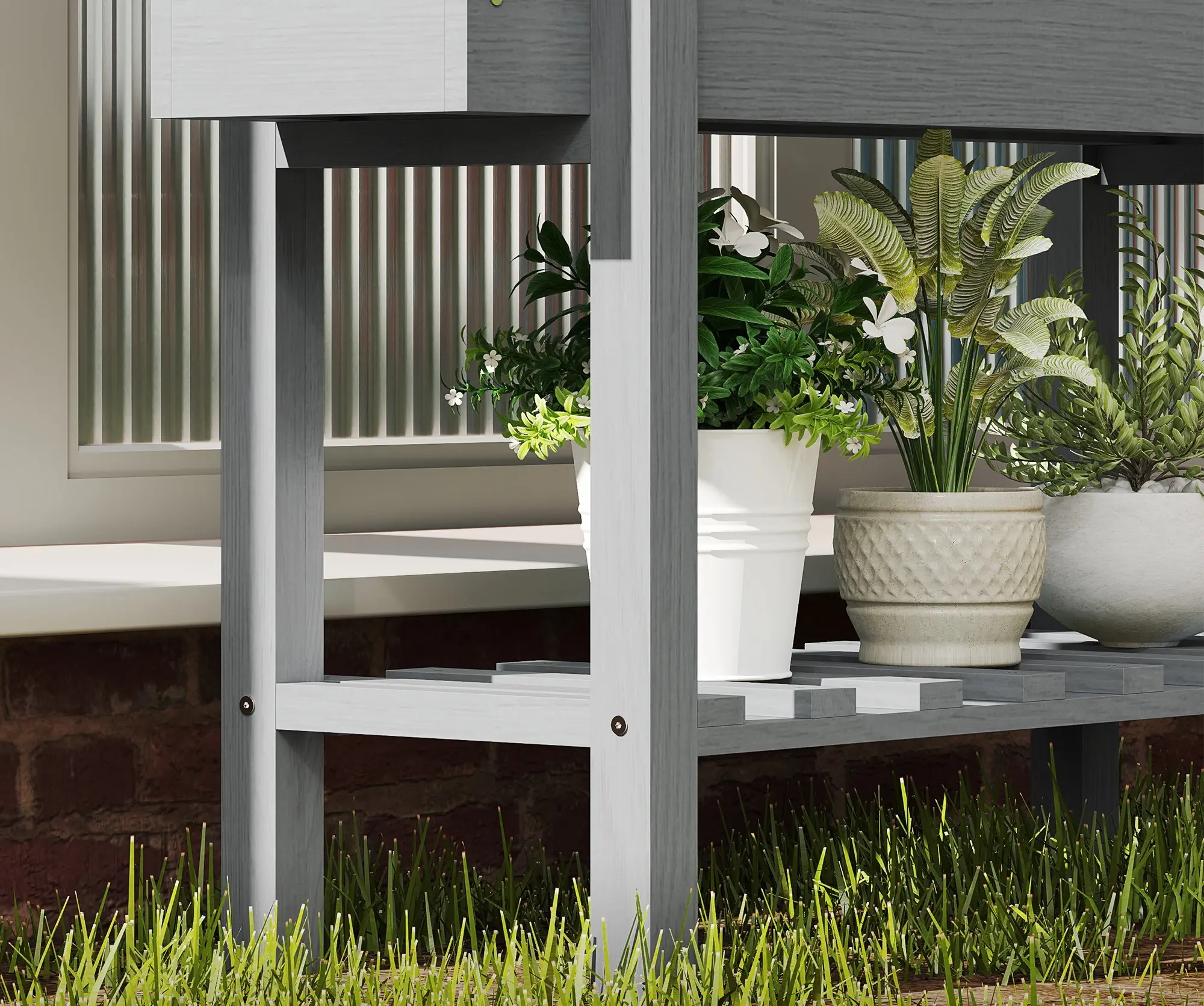 Приподнятая грядка на ножках Outsunny 84H-246V00GY (Grey) - 6