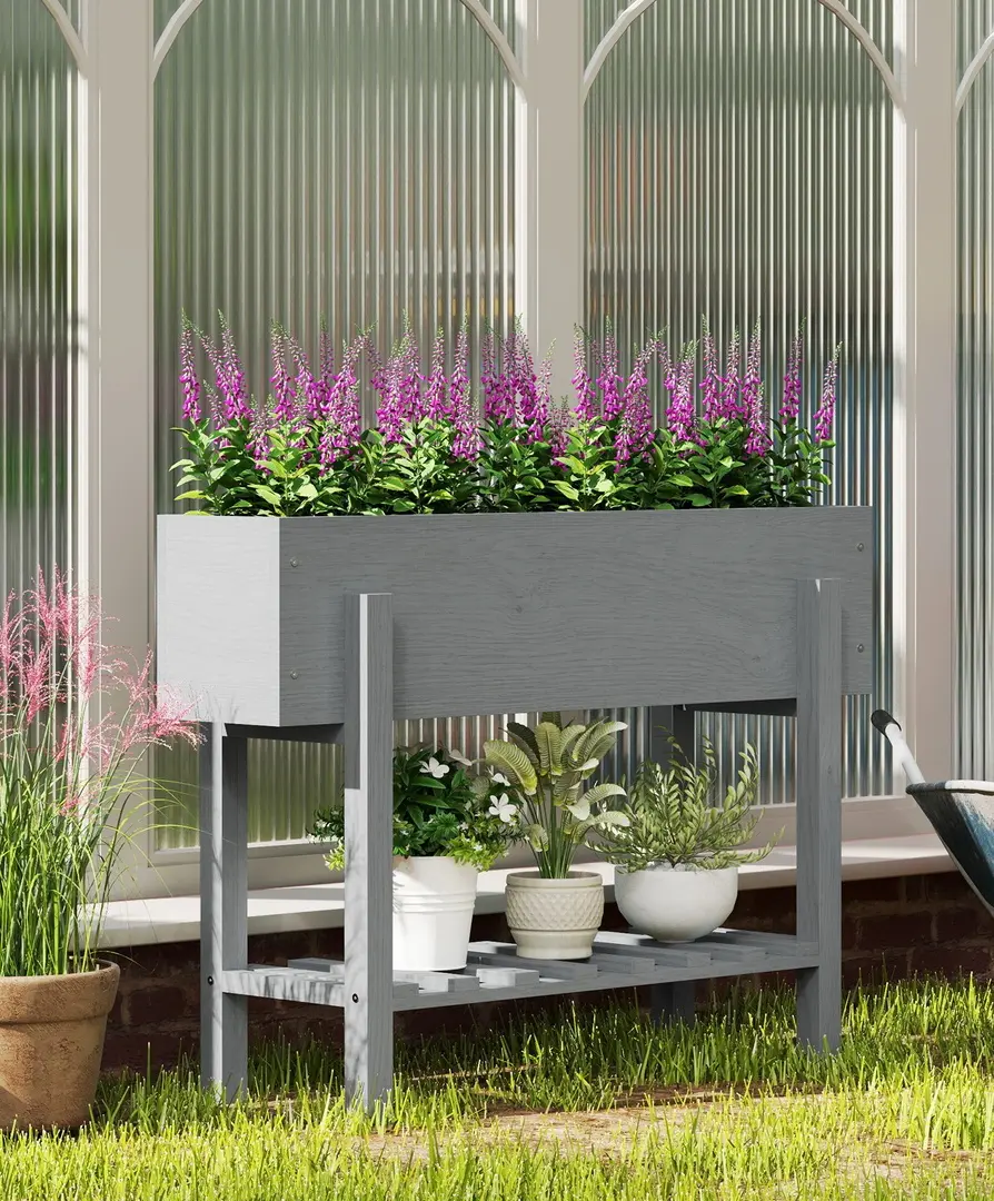 Приподнятая грядка на ножках Outsunny 84H-246V00GY (Grey)