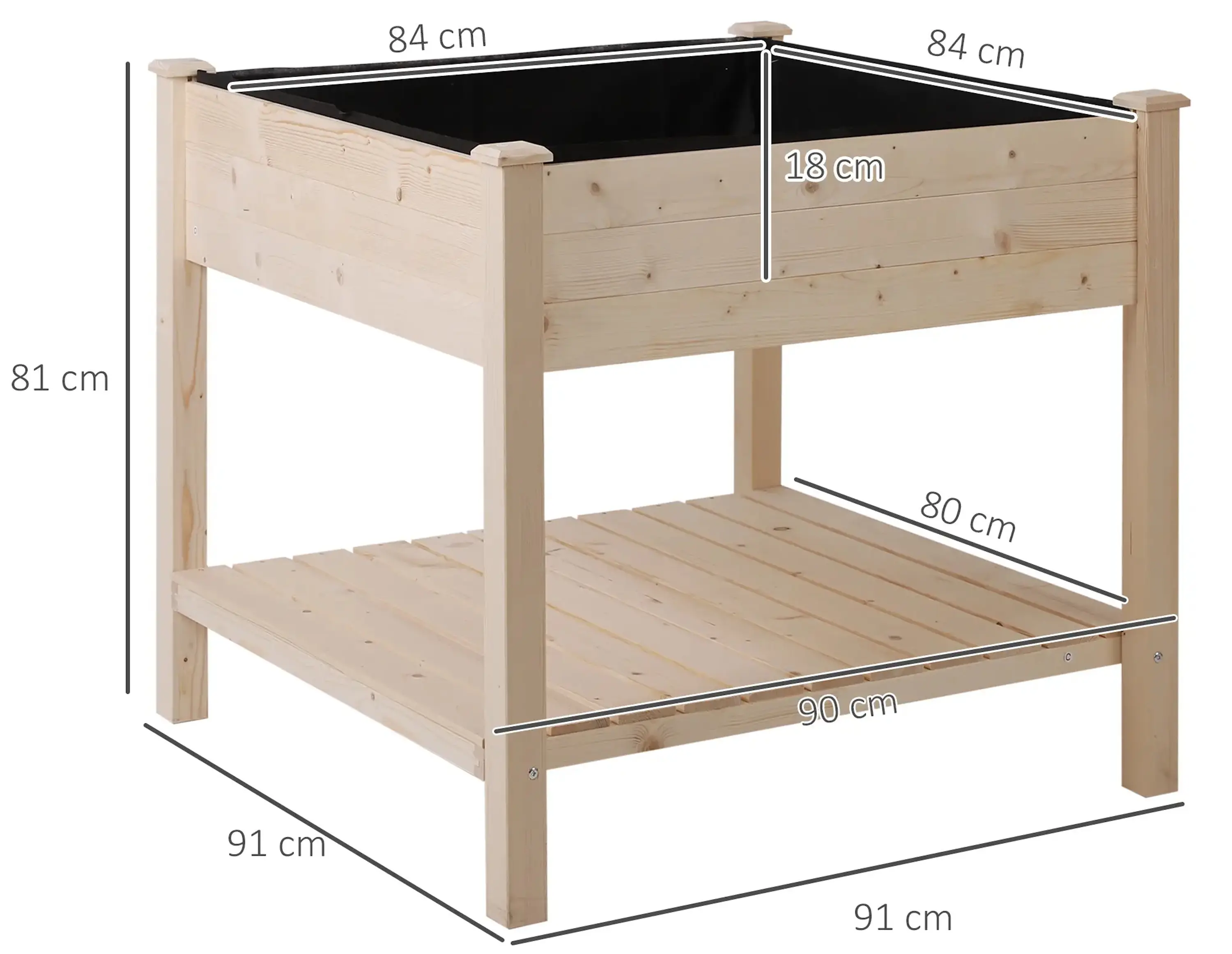 Приподнятая грядка Outsunny 845-241 (Wood) - 7