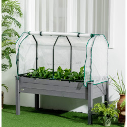 Pat de gradina inaltat Outsunny 845-364V00CG (Dark Grey)