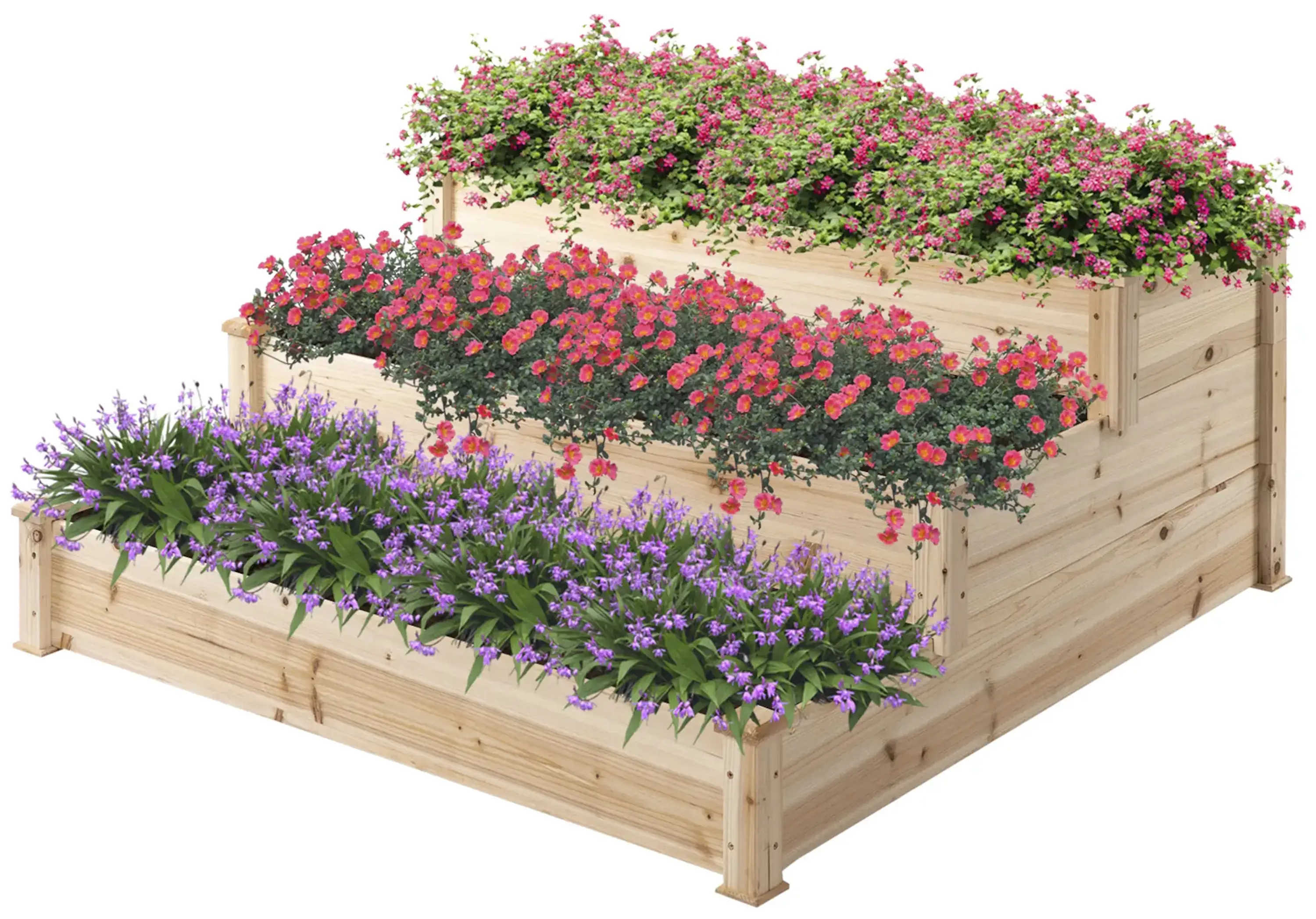 Pat de gradina inaltat Outsunny 845-451 (Natural) - 3