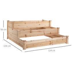 Pat de gradina inaltat Outsunny 845-451 (Natural) Thumb