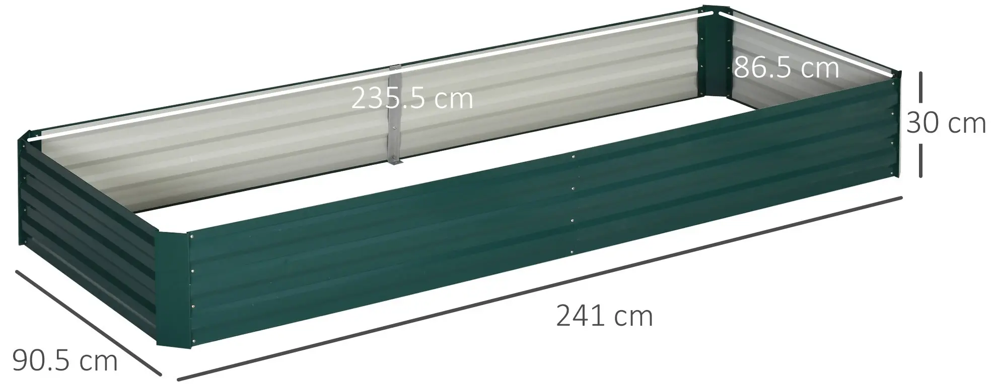 Pat de gradina inaltat Outsunny 845-518GN (Green) - 11