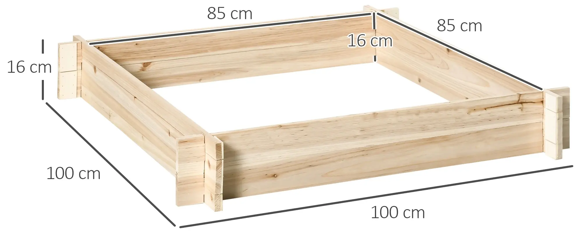 Приподнятая грядка Outsunny 845-654 (Natural) - 3