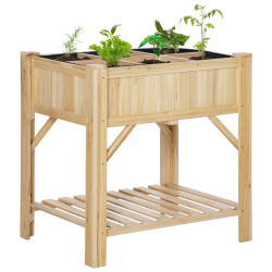 Pat de gradina inaltat Outsunny 845-656 (Natural) Thumb