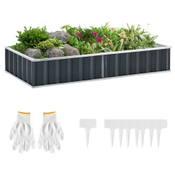 Pat de gradina inaltat Outsunny 845-674CG (Dark Grey) Thumb