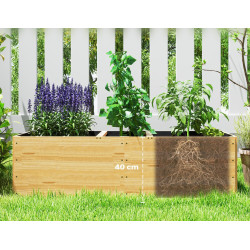 Pat de gradina inaltat Outsunny 84H-187V00ND (Natural) Thumb