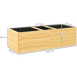 Pat de gradina inaltat Outsunny 84H-187V00ND (Natural) Thumb