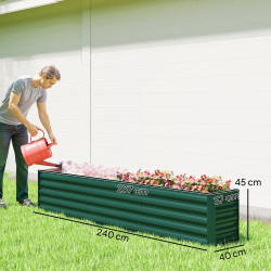 Pat de gradina inaltat Outsunny 84H-210V00GN (Green) Thumb