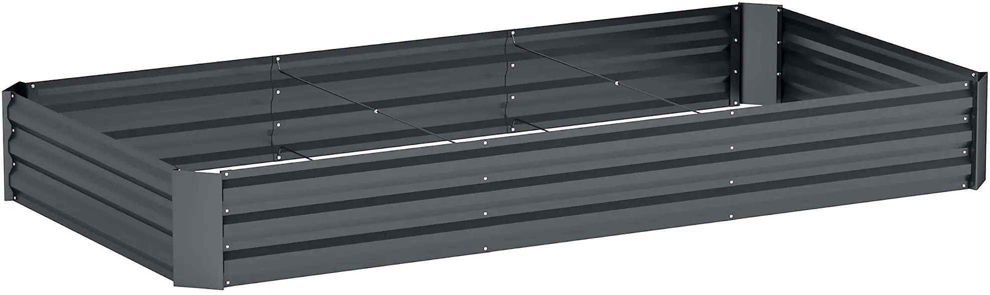 Pat de gradina inaltat Outsunny 84H-243V00CG (Dark Grey) - 3