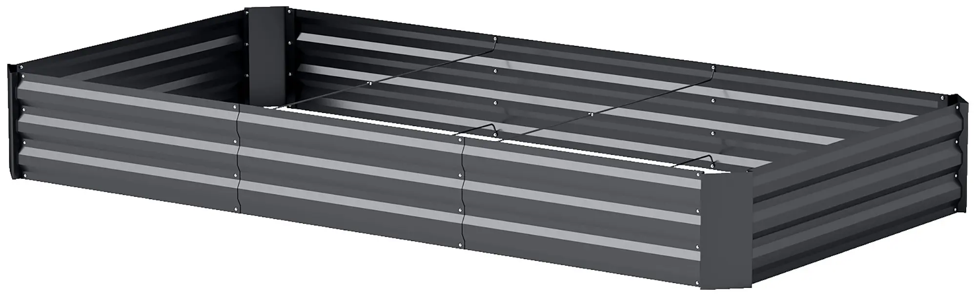 Pat de gradina inaltat Outsunny 84H-243V00CG (Dark Grey) - 4