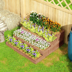 Pat de gradina inaltat Outsunny 84H-281V00CF (Brown) Thumb