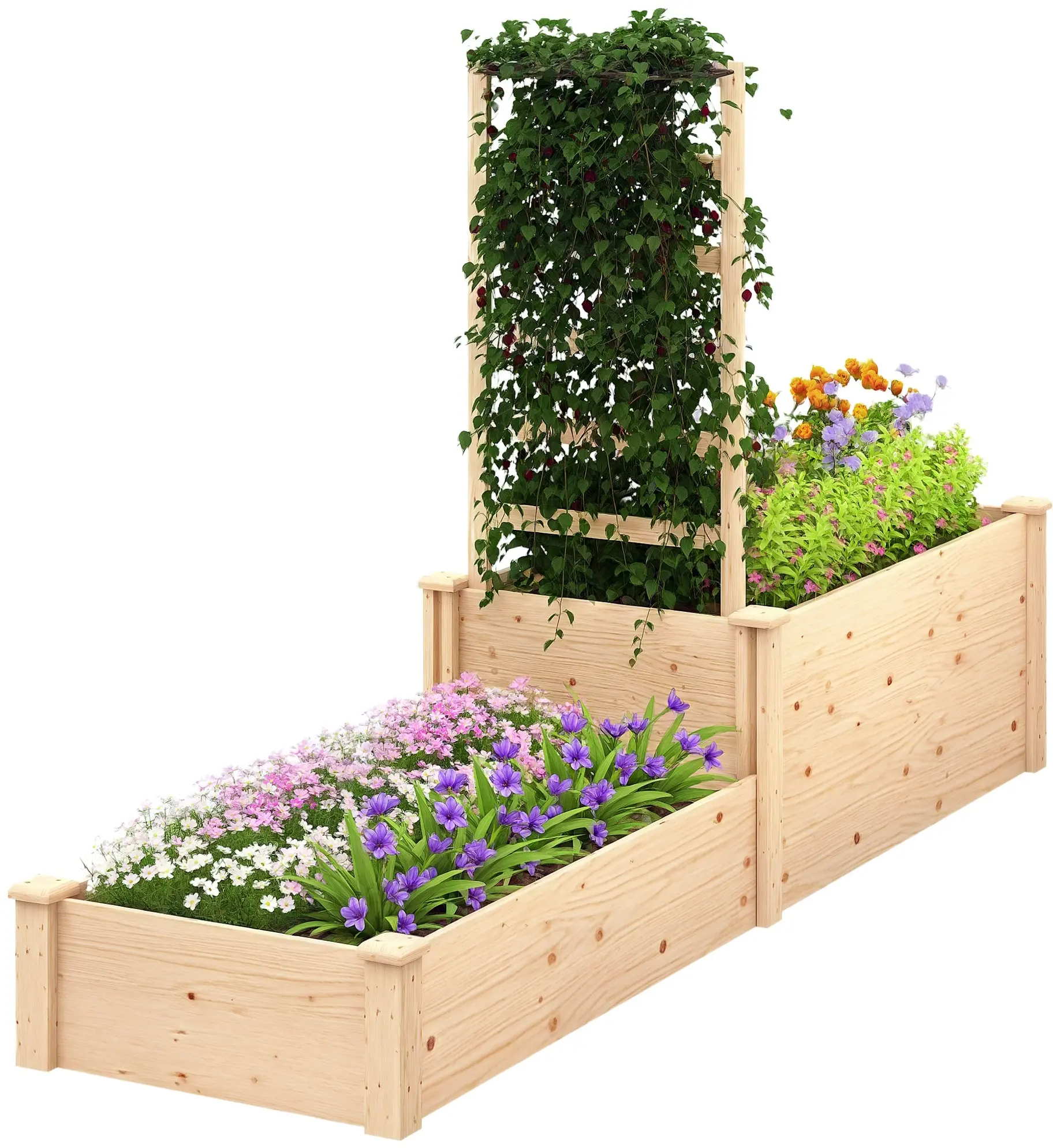 Приподнятая грядка Outsunny 84H-290V00ND (Natural) - 4