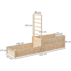 Приподнятая грядка Outsunny 84H-290V00ND (Natural) Thumb