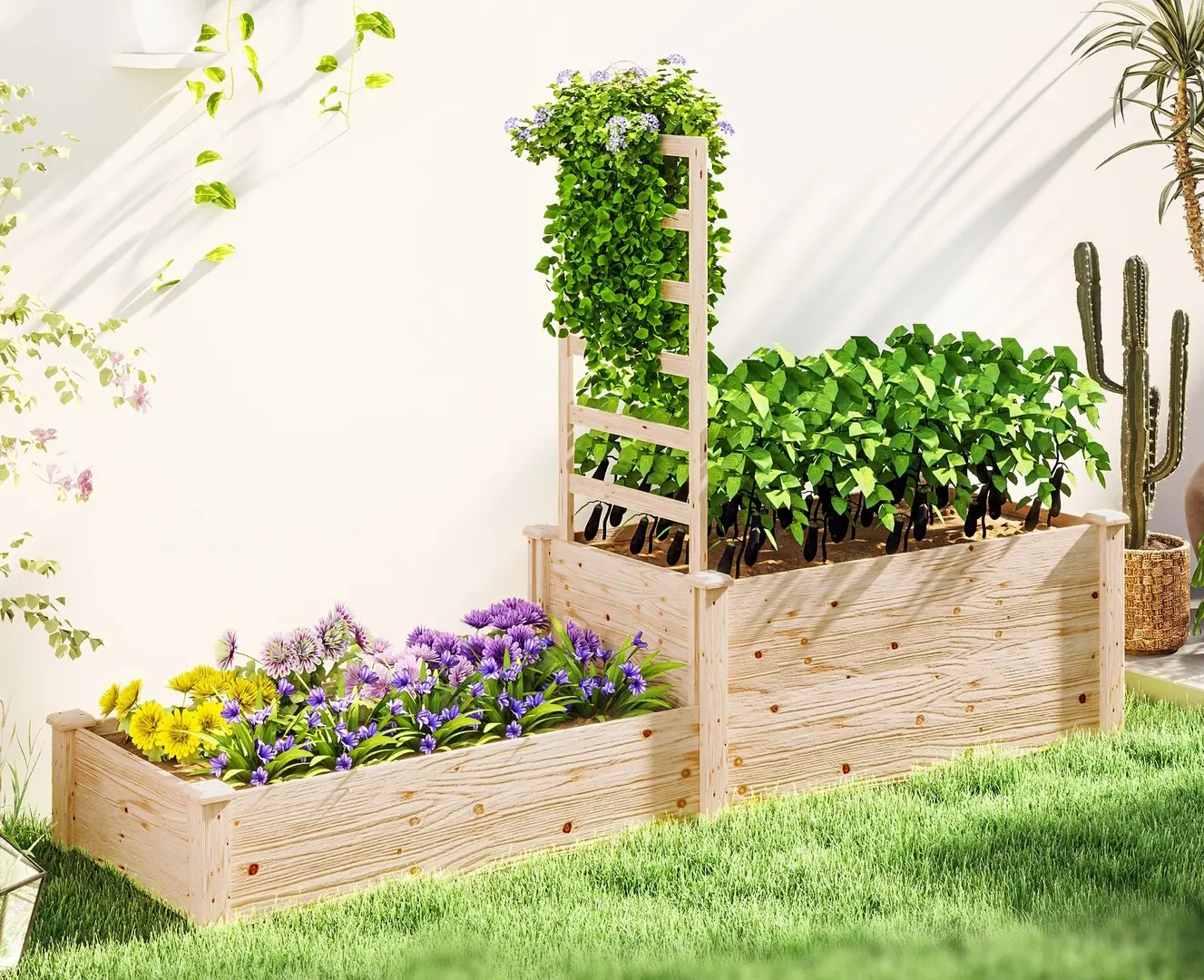 Приподнятая грядка Outsunny 84H-290V00ND (Natural)