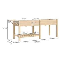 Приподнятая грядка Outsunny 84H-325V00ND (Natural) Thumb