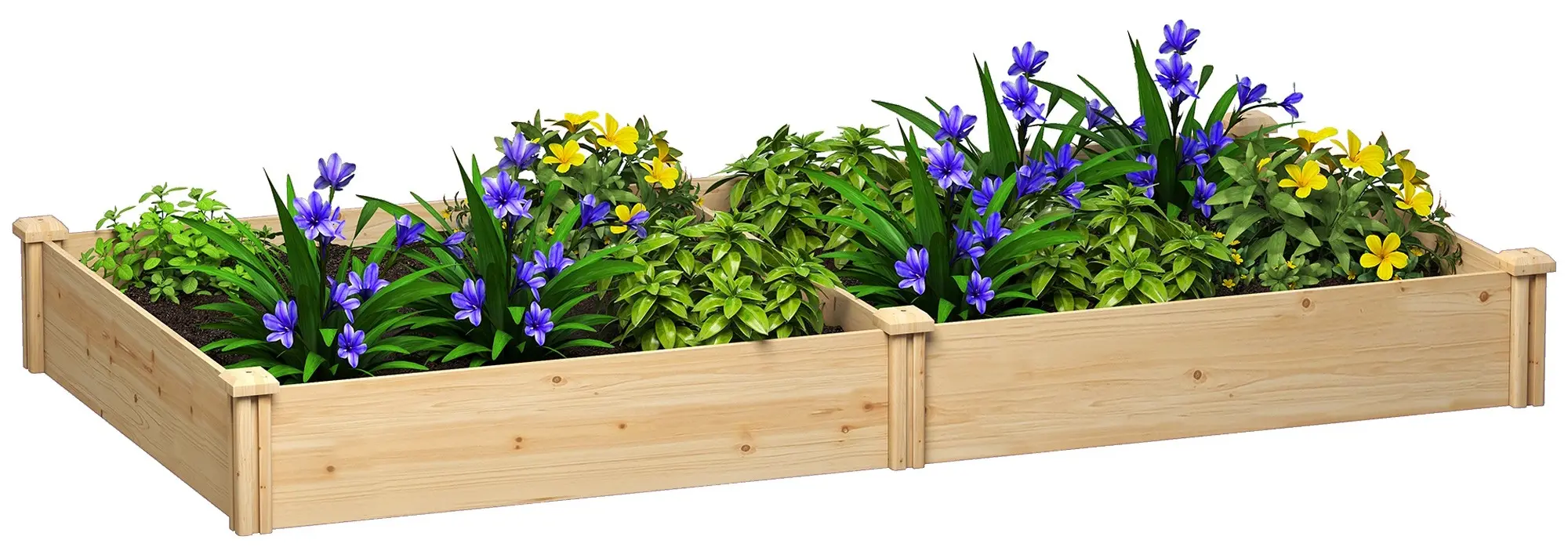 Pat de gradina inaltat Outsunny 84H-476V00ND (Natural) - 8