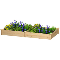 Pat de gradina inaltat Outsunny 84H-476V00ND (Natural) Thumb