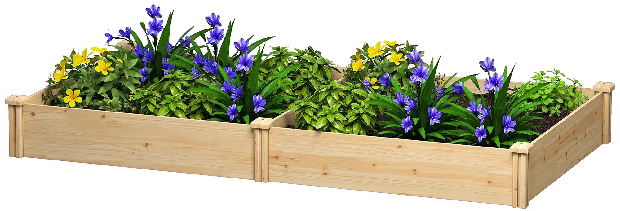 Pat de gradina inaltat Outsunny 84H-476V00ND (Natural) - 9