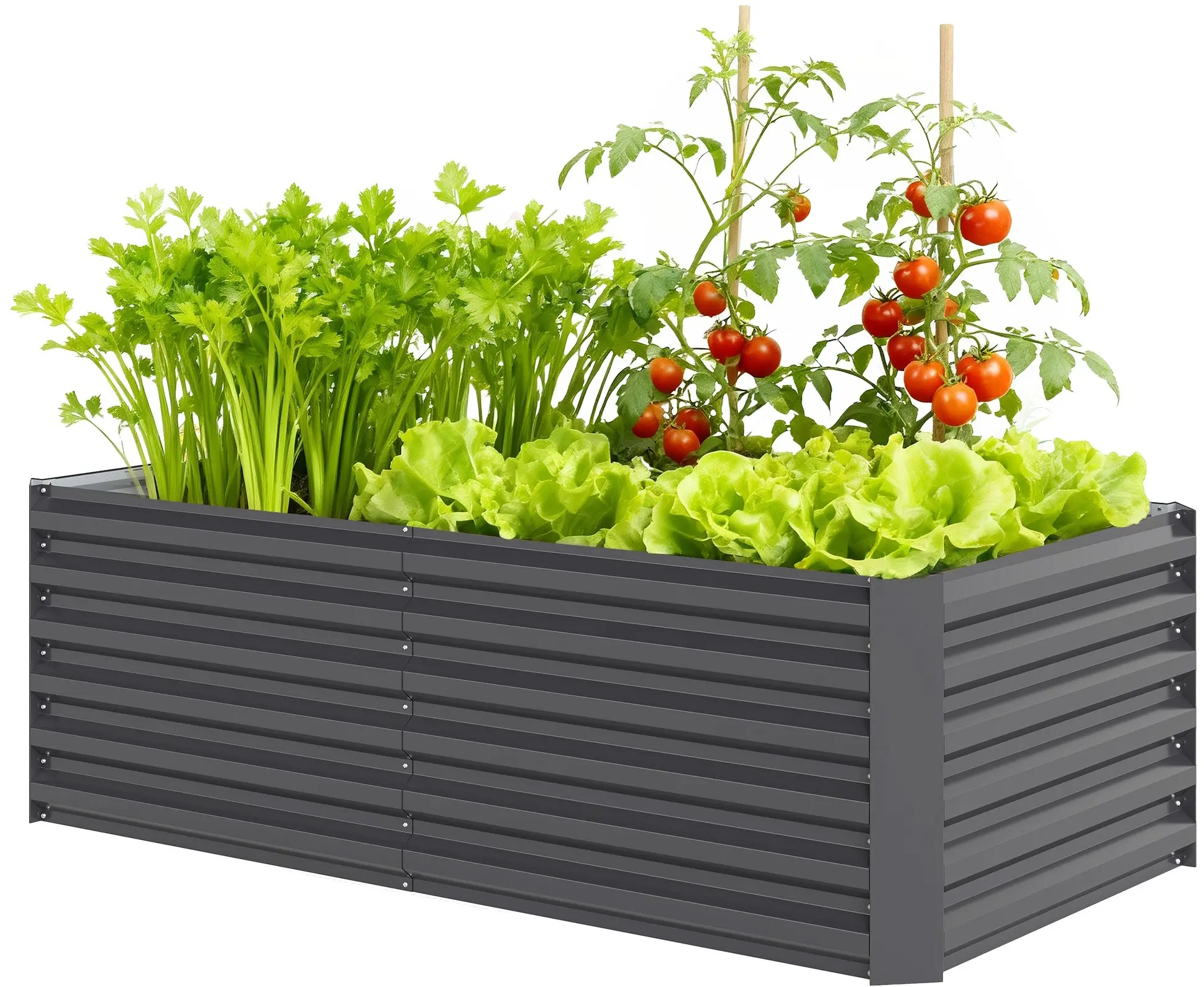 Pat de gradina inaltat Outsunny 84H-482V00CG (Dark Grey) - 5