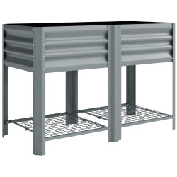 Pat de gradina inaltat Outsunny 84H-554V00LG (Light Grey) Thumb