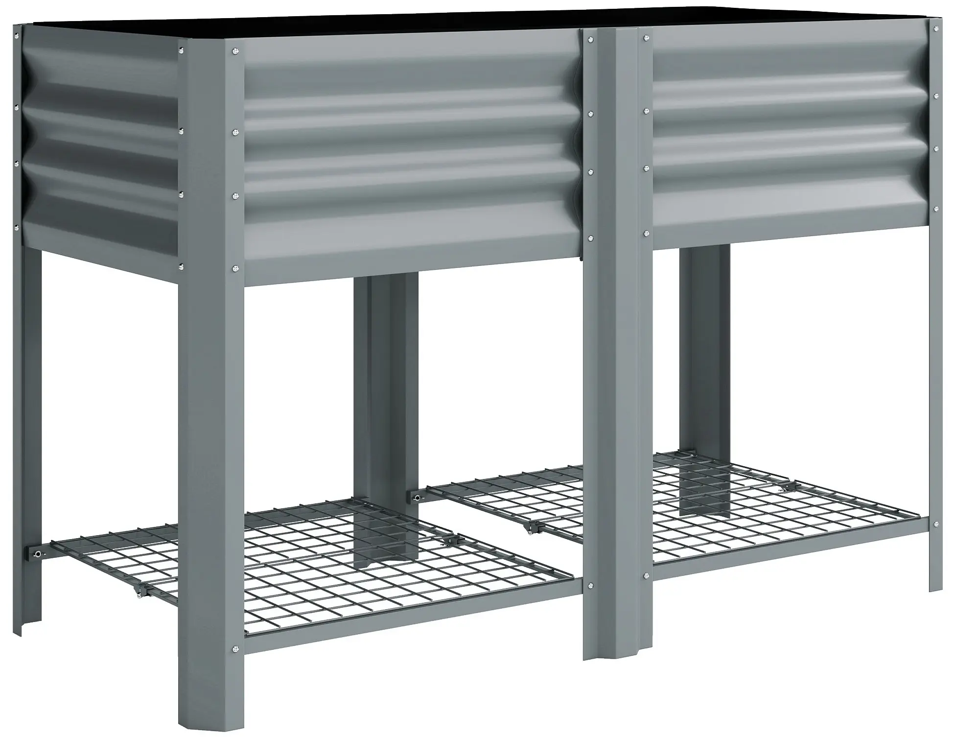 Pat de gradina inaltat Outsunny 84H-554V00LG (Light Grey) - 2