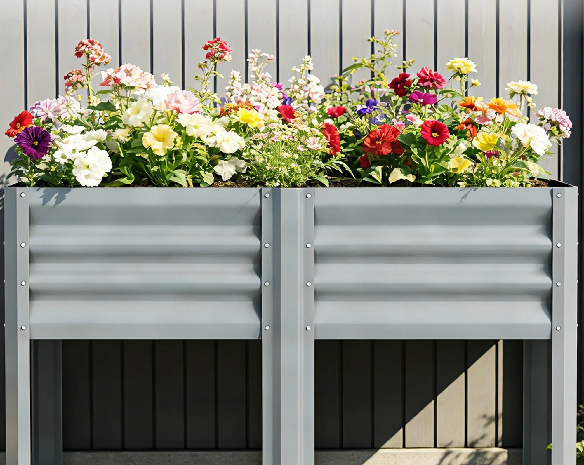 Pat de gradina inaltat Outsunny 84H-554V00LG (Light Grey) - 6