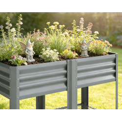 Pat de gradina inaltat Outsunny 84H-554V00LG (Light Grey) Thumb