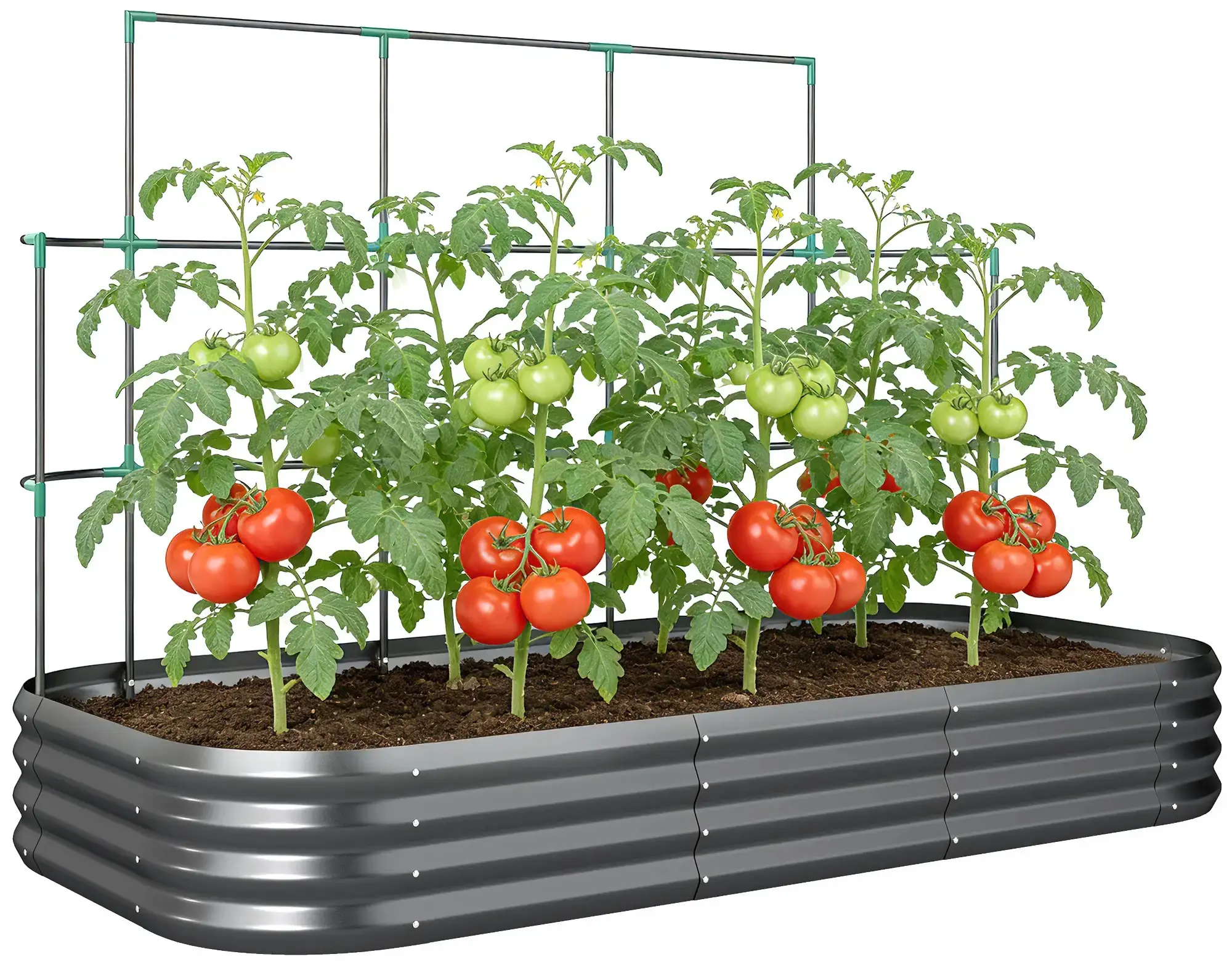 Pat de gradina inaltat Outsunny 84H-559V00CG (Dark Grey) - 2