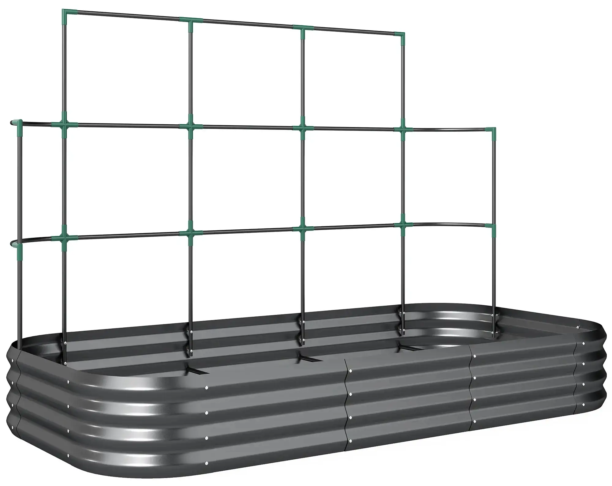 Pat de gradina inaltat Outsunny 84H-559V00CG (Dark Grey) - 4