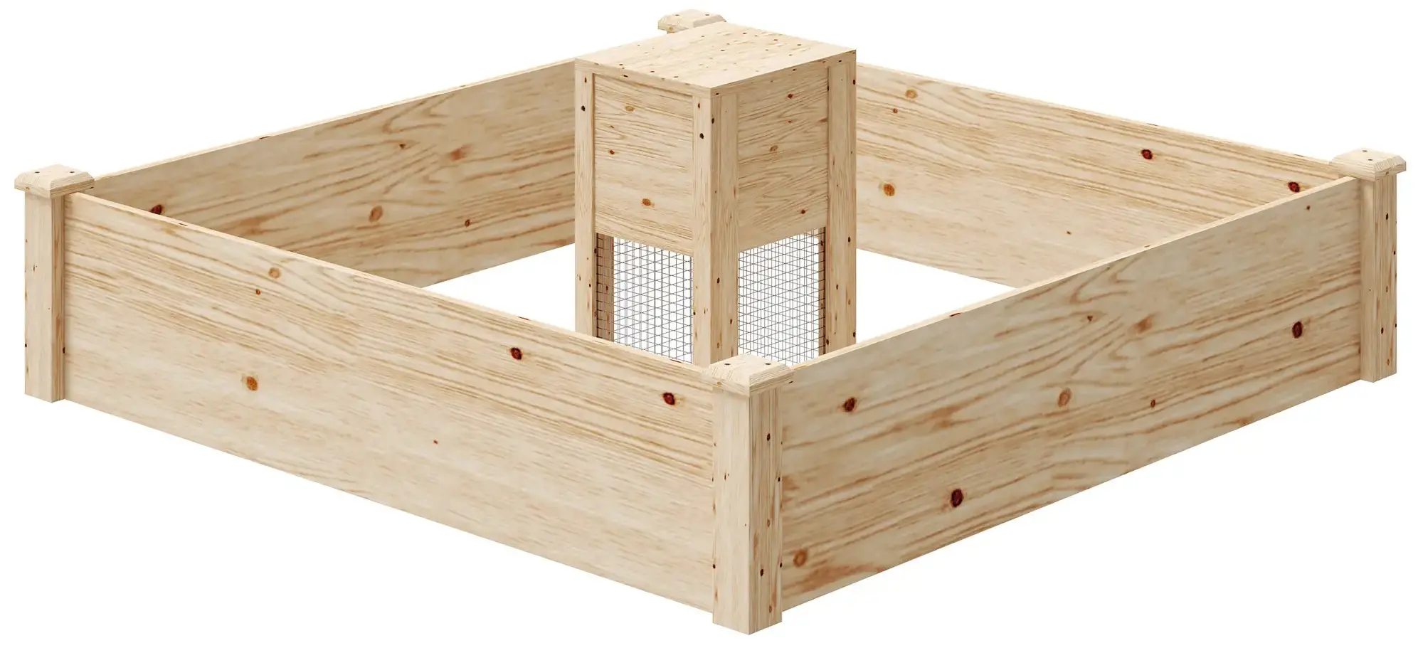 Приподнятая грядка с компостером Outsunny 84H-289V00ND (Natural) - 2