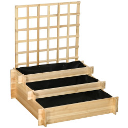 Приподнятая грядка со шпалерой Outsunny 845-870V00ND (Natural) Thumb