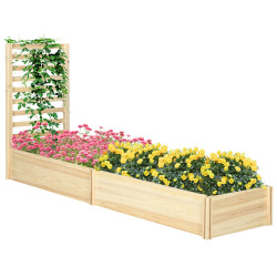 Pat de gradina inaltat cu spalier Outsunny 845-874V00ND (Natural) Thumb