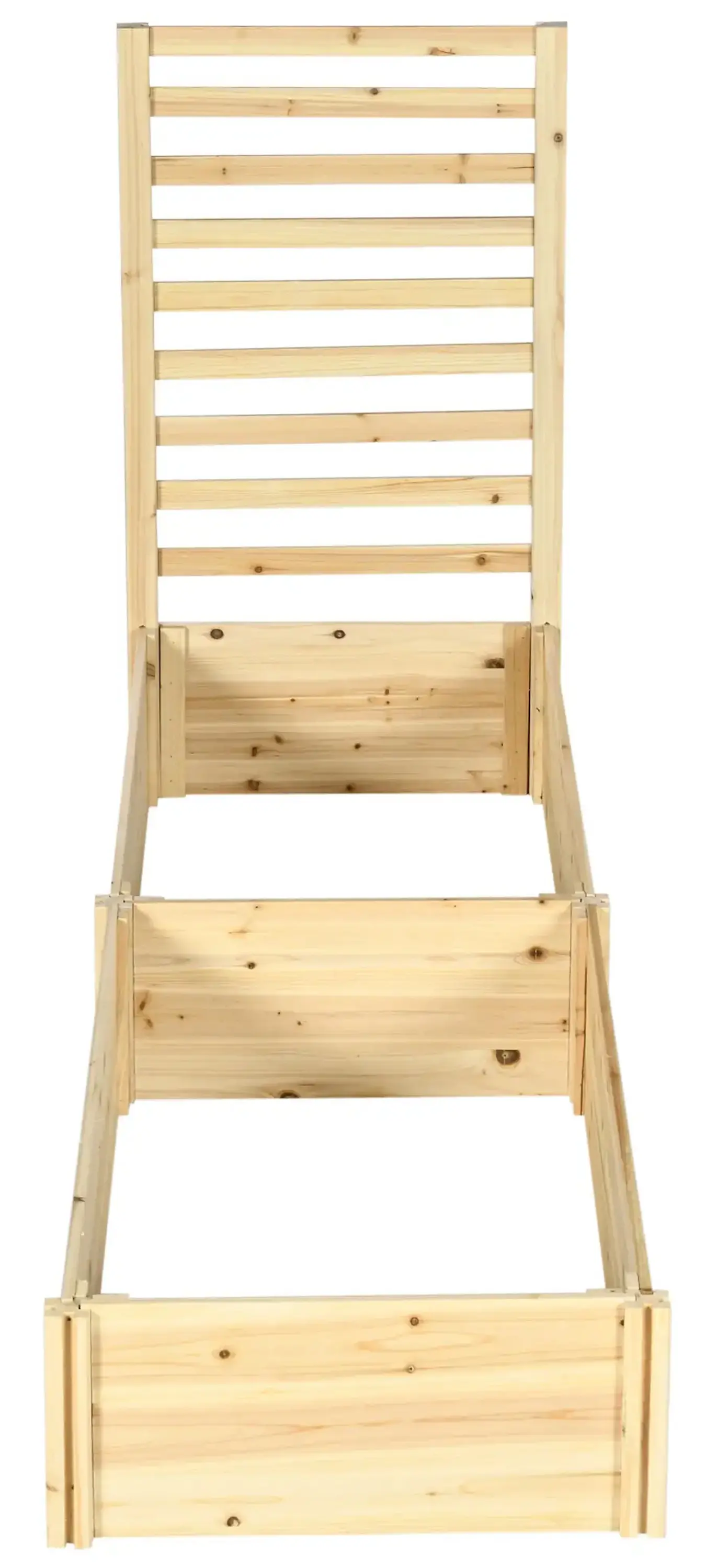 Pat de gradina inaltat cu spalier Outsunny 845-874V00ND (Natural) - 3