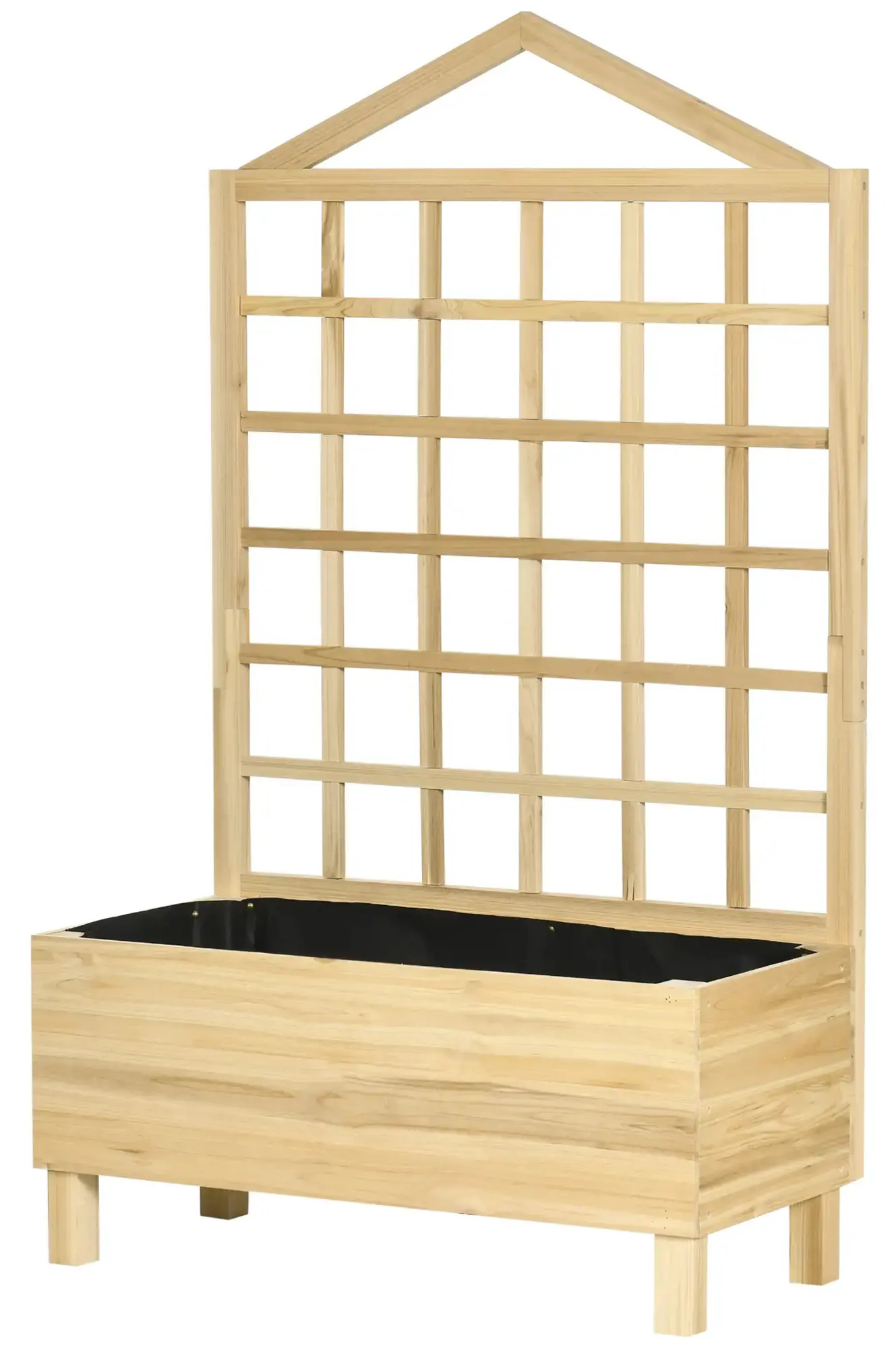 Приподнятая грядка со шпалерой Outsunny 845-883V01ND (Natural) - 3