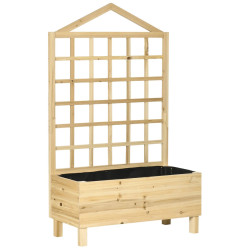 Приподнятая грядка со шпалерой Outsunny 845-883V01ND (Natural) Thumb