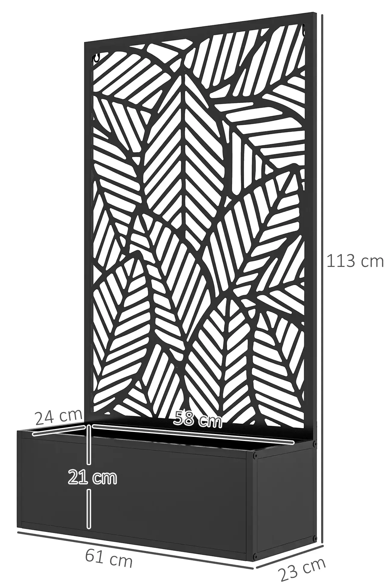 Приподнятая грядка со шпалерой Outsunny 845-920V00BK (Black) - 5