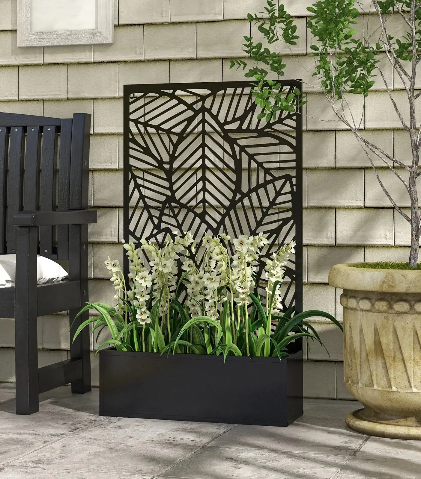 Приподнятая грядка со шпалерой Outsunny 845-920V00BK (Black) - 6