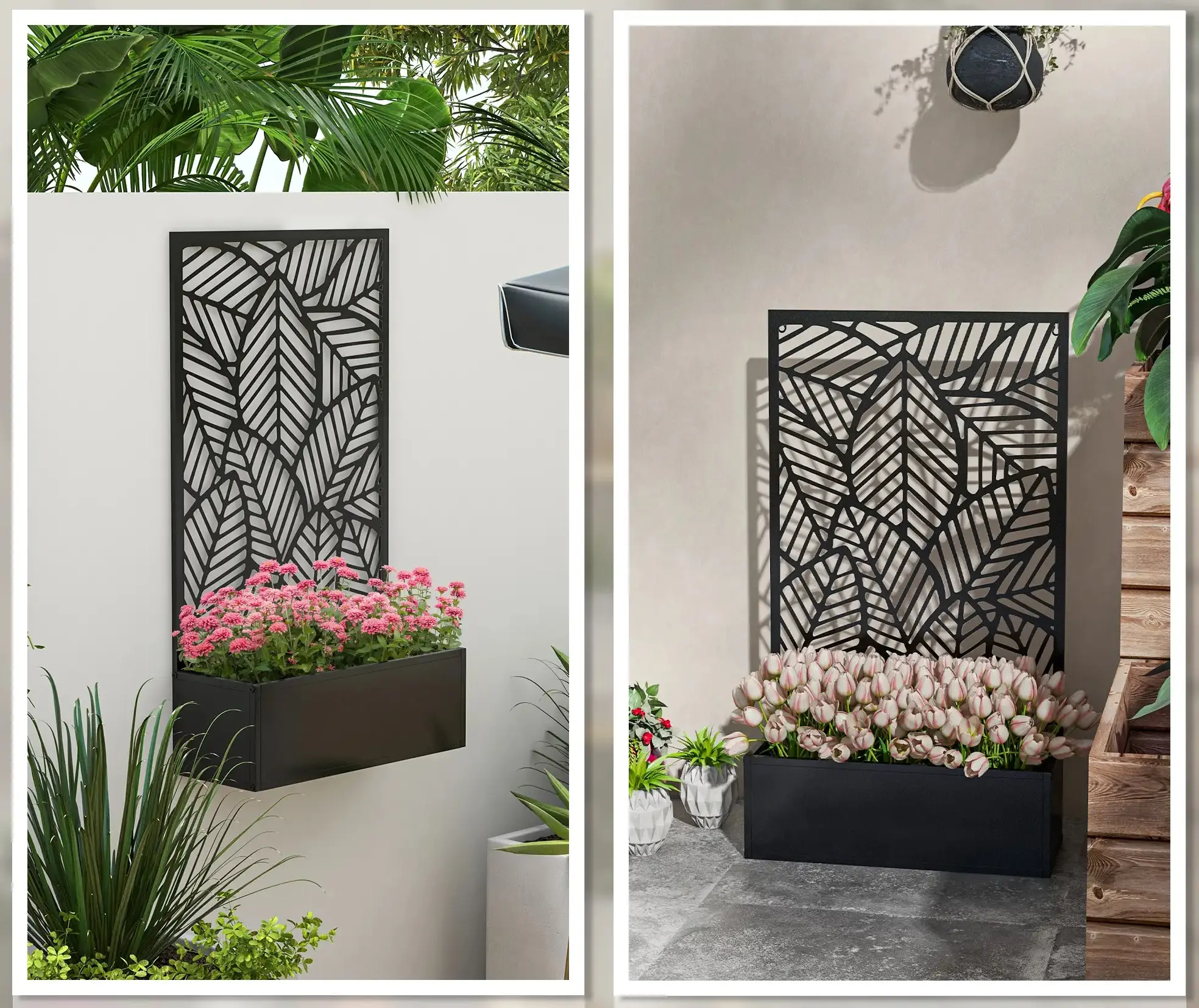 Приподнятая грядка со шпалерой Outsunny 845-920V00BK (Black) - 9