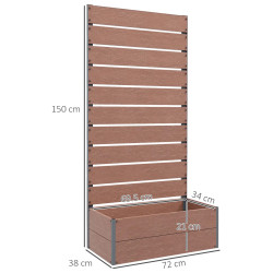 Приподнятая грядка со шпалерой Outsunny 84H-084V00LR (Light Brown) Thumb