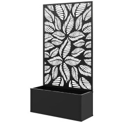 Pat de gradina inaltat cu spalier Outsunny 84H-172V00BK (Black) Thumb