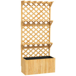 Приподнятая грядка со шпалерой Outsunny 84H-255V00ND (Natural) Thumb