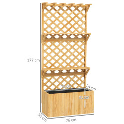 Приподнятая грядка со шпалерой Outsunny 84H-255V00ND (Natural) Thumb