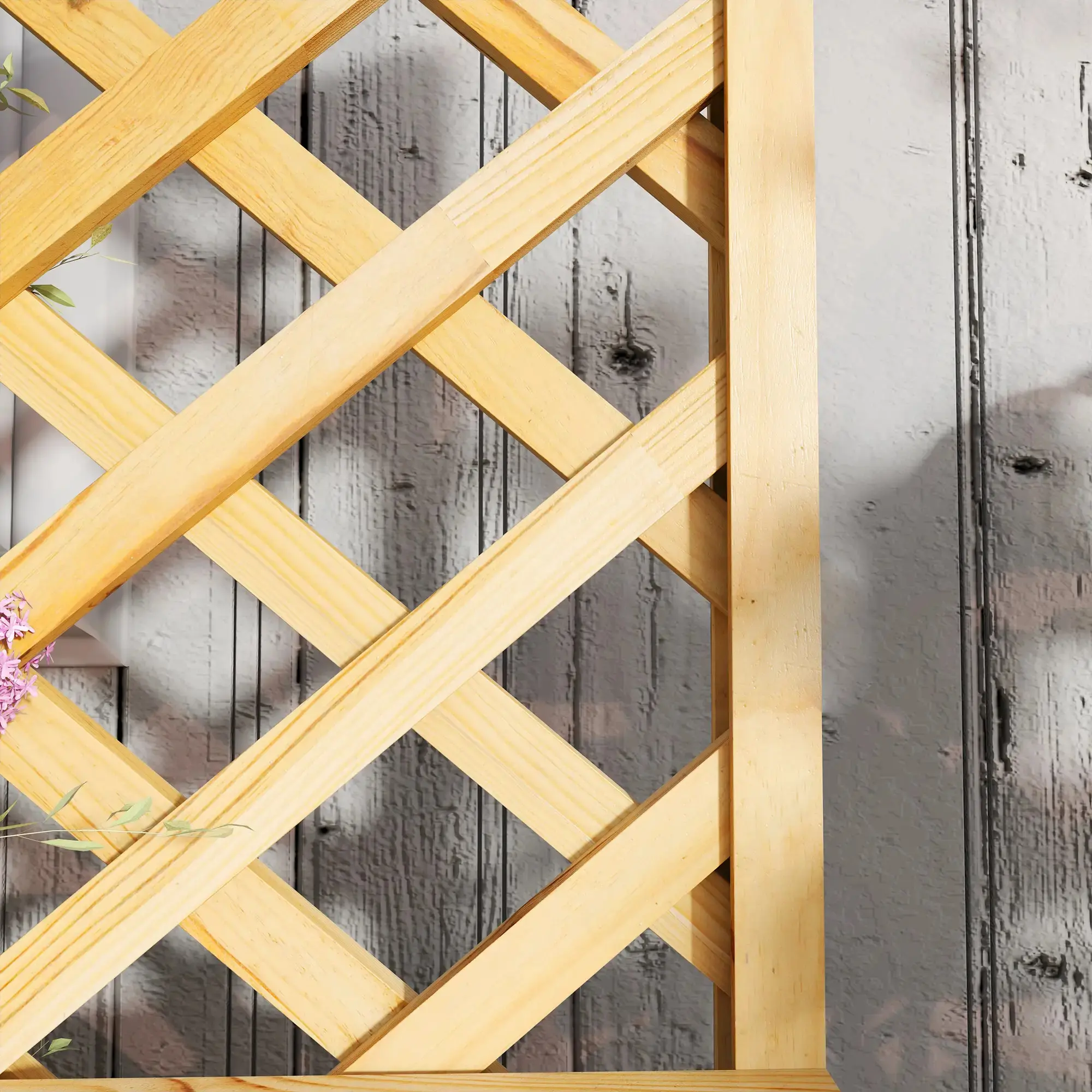 Приподнятая грядка со шпалерой Outsunny 84H-255V00ND (Natural)