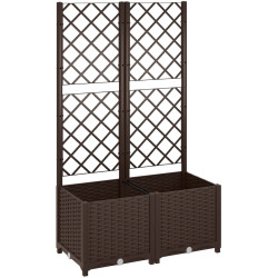 Pat de gradina inaltat cu spalier Outsunny 84H-285V00BN (Brown) Thumb