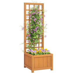 Приподнятая грядка со шпалерой Outsunny 84H-372V00LR (Light Brown) Thumb