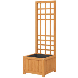 Приподнятая грядка со шпалерой Outsunny 84H-372V00LR (Light Brown) Thumb