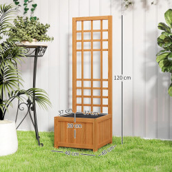 Приподнятая грядка со шпалерой Outsunny 84H-372V00LR (Light Brown) Thumb