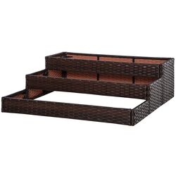 Pat de gradina inaltat Outsunny 867-096 (Grey/Brown)