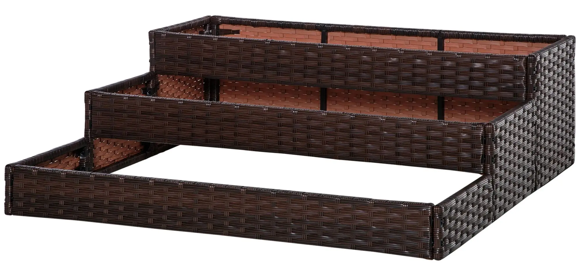 Pat de gradina inaltat Outsunny 867-096 (Grey/Brown)